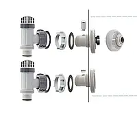 Набор плунжерных кранов в сборе Intex 22747, Гидро-Аэрация под отверстиями (10255, 10744, 10256, 22371, 10745