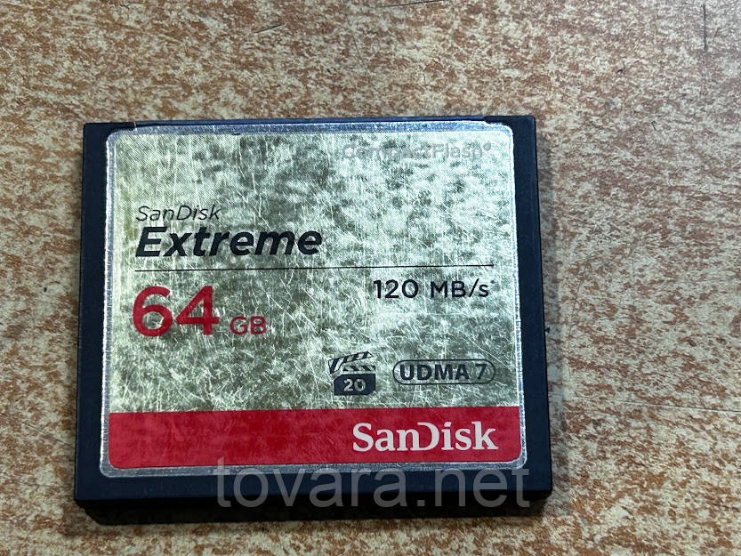 Карта памяти CompactFlash SanDisk Extreme UDMA 7 64GB № 241502750 (ID ...