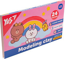 Пластилін Yes Line Friends 24 кольори 480г