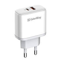 Зарядное устройство ColorWay Power Delivery Port PPS USB (Type-C PD+ USB QC3.0) (45W) white (CW-CHS042PD-WT) a