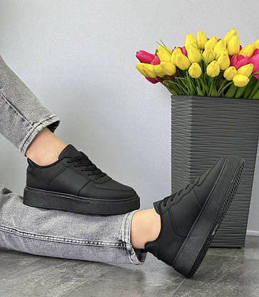 Кросівки жіночі "ШКІРА " 8 пар у ящику чорного кольору 36-41, фото 3
