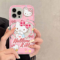 Милый силиконовый чехол Hello Kitty на Iphone 15