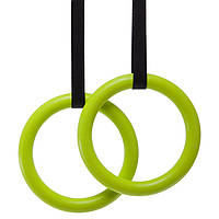 Кольца гимнастические для Кроссфита Zelart FI-7844 d-23см зеленый kl