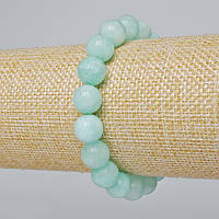 Браслет Амазоніт натуральний камінь гладка кулька d-10мм+- L-18см+- (стрейч) купити біжутерію гуртом