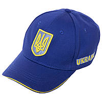 Кепка спортивная (бейсболка) Zelart Украина CO-1928 54-55 синий-желтый kl