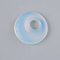 Підвіска пончик (бублик) Місячне каміння (синтетичний) d-18х5мм+- d-отвору 5мм+- купити біжутерію дешево оптом в інтернеті