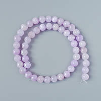 Намистини Кунцит (іміт. акрил) гладка кулька d-8,5мм+- L-40см+- на волосіні купити біжутерію дешево оптом в інтернеті