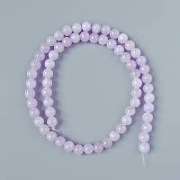 Намистини Кунцит (іміт. акрил) гладка кулька d-6,5мм+- L-40см+- на волосіні купити біжутерію дешево оптом в інтернеті