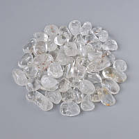 Сувенірний натуральний камінь Гірський Кришталь галтівка 14х11мм +- фасовка 100грамм купити біжутерію дешево оптом в інтернеті