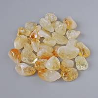 Сувенірний натуральний камінь Цитрин галтівка 24х14мм +- фасовка 100грамм купити біжутерію дешево оптом в інтернеті
