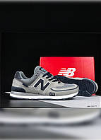 Мужские кроссовки New Balance 574 classic серые с темно синим