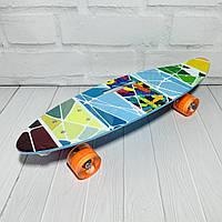 Скейт (пенни борд) Penny board (дека с ручкой, колеса светятся) ТМ Best Board арт. С 32040/1 топ