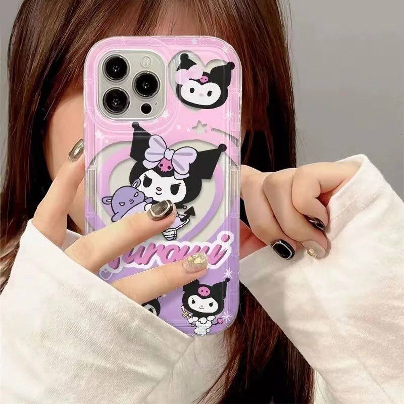 Милий 3D силіконовий чохол Hello Kitty Kuromi на Iphone Sanrio, фото 1