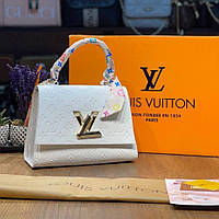 Кожаная женская белая сумка Луи Витон louis Vuitton