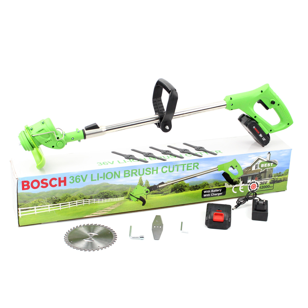 Акумуляторний тример Bosch EASY GRASSY CUT 500 (36V, 5AH) АКБ триммер Бош