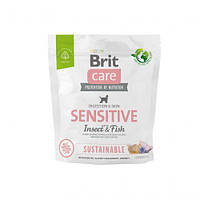 Сухой корм Brit Care Dog Sustainable Sensitive для собак с чувствительным пищеварением, с рыбой и насекомыми,