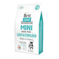 Сухой корм Brit Care GF Mini Light & Sterilised для взрослых собак мелких пород с лишним или стерилизованным