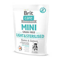 Сухой корм Brit Care GF Mini Light & Sterilised для взрослых собак мелких пород с лишним или стерилизованным