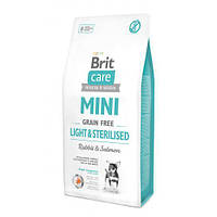 Сухой корм Brit Care GF Mini Light & Sterilised для взрослых собак мелких пород с лишним или стерилизованным