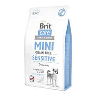 Сухой корм Brit Care GF Mini Sensitive для собак миниатюрных пород с чувствительным пищеварением, с олениной,