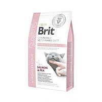 Сухой корм Brit GF VetDiet Cat Hypoallergenic для кошек, с пищевой аллергией и непереносимостью, с лососем и