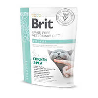 Сухой корм Brit GF VetDiet Cat Struvite для кошек, при мочекаменной болезни, с курицей и горохом, 400 г LE
