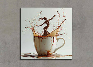 Картина Чашка з Кава Бризки Кава Декор на Стіну Яскрава Декорація на Кухню Магія Ранку Креативна Картина VE, фото 4