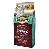 Сухой корм Carnilove Fresh Carp & Trout для стерилизованных кошек, рыба, 6 кг LE 138325-99