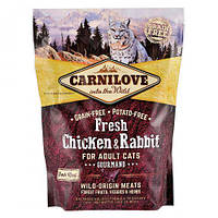 Сухой корм Carnilove Fresh Chicken & Rabbit для взрослых кошек, курица и кролик, 400 г LE 129117-99
