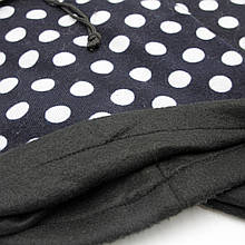 Жіночий бафф чорний у горошок на осінь/зиму, шарф труба жіночий осінній/зимовий, шарф снуд з регулюванням топ