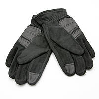 Черные зимние сенсорные перчатки, Sport Манжет рубчик, Мужские перчатки флис топ