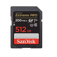 Карта памяти SanDisk 512GB SD class 10 UHS-I U3 V30 Extreme PRO (SDSDXXD-512G-GN4IN)