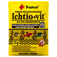 Сухой корм Tropical Ichtio-Vit для всех аквариумных рыб, 12 г (хлопья) LE 138976-99