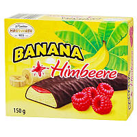 Бананове Суфле з Малиною в Шоколаді Hauswirth Banana + Himber 150г