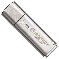 USB флешка Kingston 16GB IronKey Locker Plus 50 AES Encrypted USB 3.2 (IKLP50/16GB)