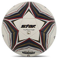 Мяч футбольный STAR TING MATCH 4 LIGHT HYBRID SB3144L цвет белый-золотой kl