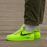 Кроссовки мужские Nike Air Force x Off White Green кроссовки найк аир форс мужские кросівки nike