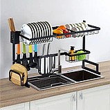 Сушарка для посуду з нержавіючої сталі,Storage Shelf Sink storage rack XL-738, Органайзер для кухні, фото 3