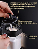 Набір для спецій з ложкою Seasoning bottle set XL-730, Баночки для спецій, Контейнер для зберігання 3 відсіки, фото 4
