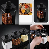 Набір для спецій з ложкою Seasoning bottle set XL-730, Баночки для спецій, Контейнер для зберігання 3 відсіки, фото 10