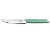 Нож кухонный Victorinox Swiss Modern Steak 12 см, серрейтор, мятный