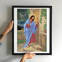 Схема картини Золота Підкова ЗПО-032 "Ісус стукає в двері" для вишивання бісером на шовку