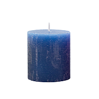 Свеча цилиндрическая Candlesense Decor Rustic 75*70 33 ч Синяя