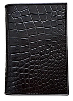Обложка на паспорт из натуральной кожи крокодила Ekzotic Leather коричневая (cp02)