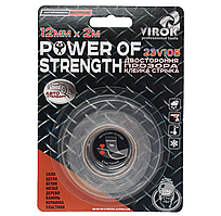 Стрічка автомобільна 2-стороння VIROK Power of strength; 12 мм х 2 м [30]