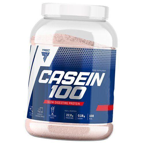 Казеиновый Протеин Casein 100 Trec Nutrition 1800 г Клубника (29101006) .Хит! - фото 1 - id-p2138085723