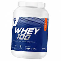 Сывороточный протеин для роста мышц Whey 100 New Formula Trec Nutrition 2000 г банка Клубника (29101016) .Хит!