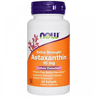 Астаксантин NOW Foods Astaxanthin 10 mg 60 Softgels .Хит!