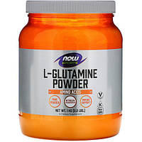 Глютамин NOW Foods L-Glutamine Sports Powder, 2.2 lbs 1000 g /200 servings/ .Хит!