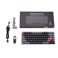 Клавиатура Keychron K3 PRO 84Key Gateron Brown Low Profile QMK UA RGB Black K3PB3_KEYCHRON e